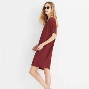 Women’s burgundy Madewell summer shirt mini dress xs